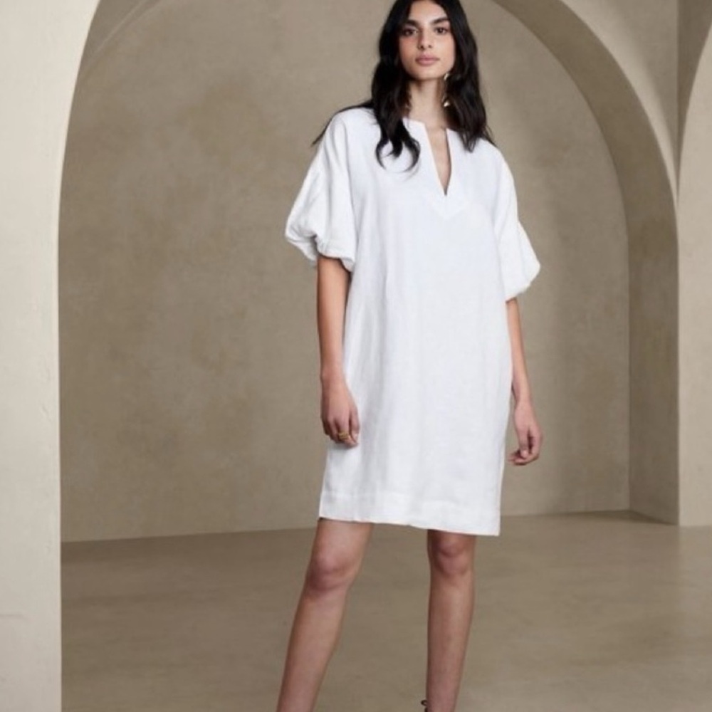 Banana Republic Colette linen dress XL tall